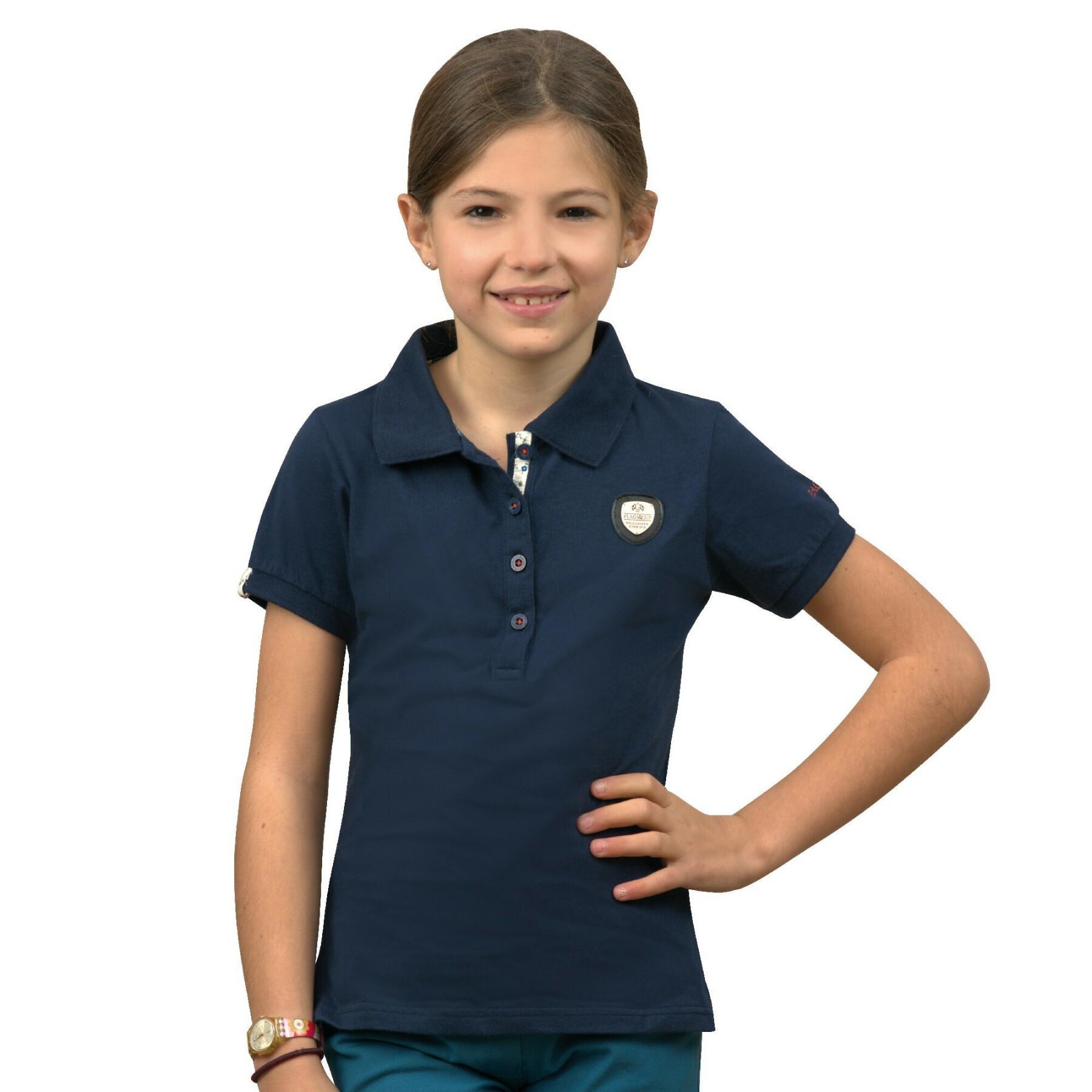 Polo-Shirt Reiten Mädchen Flags&Cup Vilca