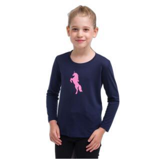 Mädchen-Reitshirt mit langen Ärmeln Cavalliera Just Pink