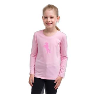 Reit-T-Shirt mit langen ÄrmelnMädchen Cavalliera Just Pink