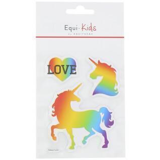 5er Pack Reitaufkleber - Kleber Einhorn love Equi-Kids Relief