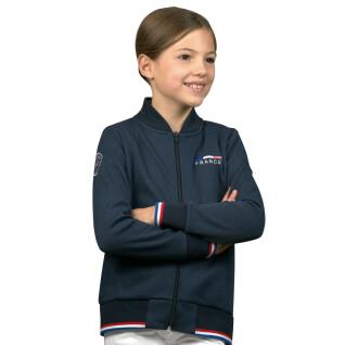 Sweatshirt Reiten mit Reißverschluss, Mädchen Flags&Cup Frankreich - Limited Edition
