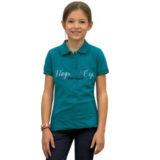 Polo-Shirt Reiten Mädchen Flags&Cup Uripa