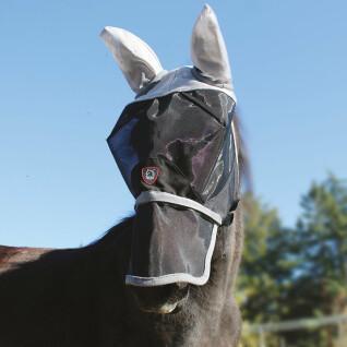 Fliegenmaske für Pferde aus Netzstoff abnehmbare Nasenklappe Tattini
