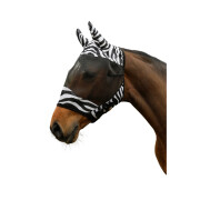 Fliegenmaske für Pferde mit Ohrenschutz Covalliero Zebra